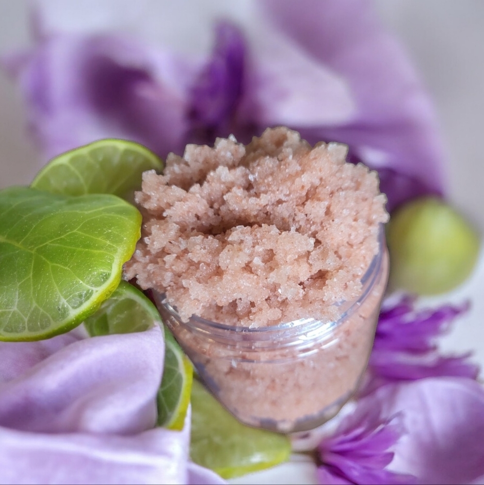 Body Scrub Pink Himalayan Salt luxury Oils skincare beauty by Orchid & Vine